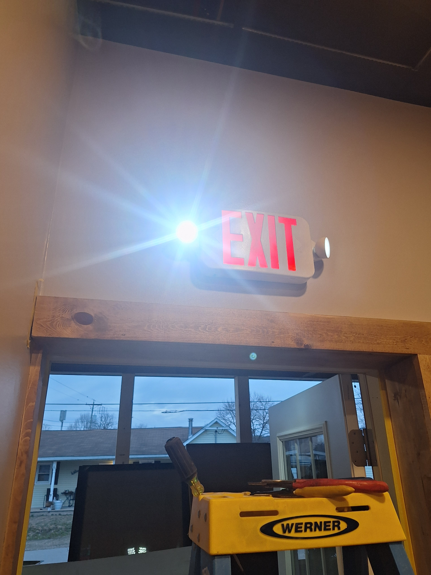 Emergency Exit Sign Install